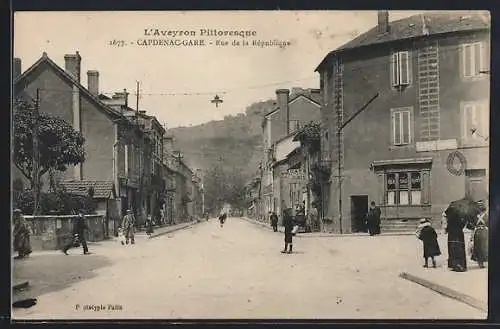 AK Capdenac-Gare, Rue de la République