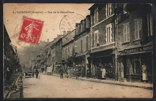 AK Capdenac /Aveyron, Rue de la République