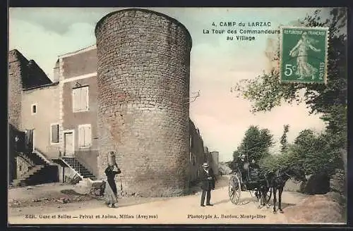 AK Camp du Larzac, La Tour des Commandeurs au village