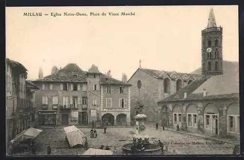 AK Millau, Eglise Notre-Dame, Place du Vieux Marché