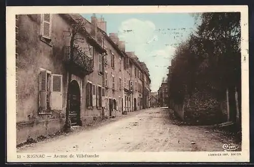 AK Rignac, Avenue de Villefranche