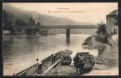 AK Penchot /Aveyron, Le Pont Métallique