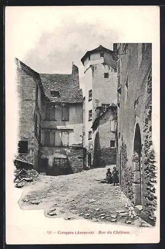 AK Conques /Aveyron, Rue du Chateau