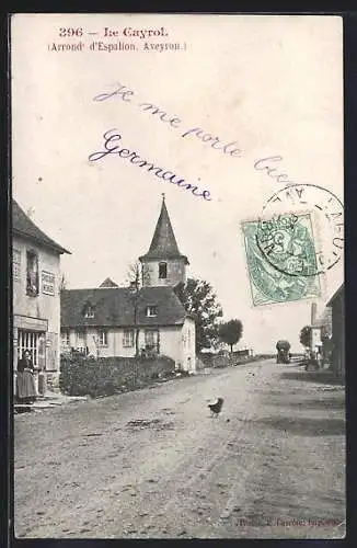 AK Le Cayrol /Aveyron, Chocolat Menier, l`église