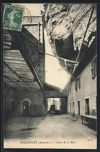 AK Roquefort /Aveyron, Caves de la Rue