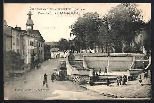 AK Villefranche-de-Rouergue, Promenade du Petit Languedoc