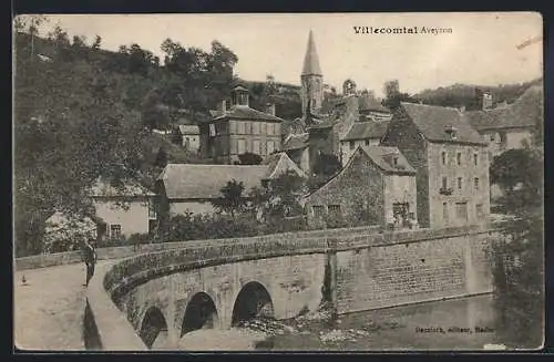 AK Villecomtal /Aveyron, Vue général