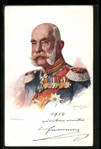 Künstler-AK Kaiser Franz Josef I. von Österreich