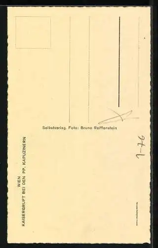 AK Wien, Kaisergruft bei den Kapuzinern mit Kaiser Franz Josef I., Kaiserin Elisabeth & Kronprinz Rudolf