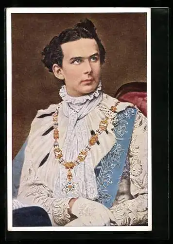 AK Ludwig II., König von Bayern als Georgiritter, gest. 13.6.1886