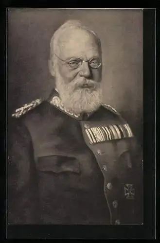 AK König Ludwig III., Portrait in Uniform mit Ordenspange