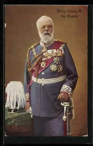 AK König Ludwig III. von Bayern in Uniform