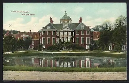 AK `s-Gravenhage, Huis ten Bosch mit Teich