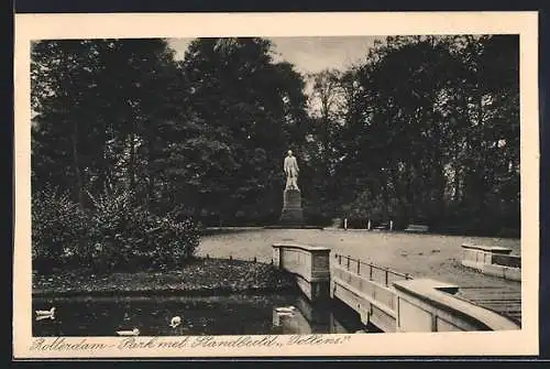 AK Rotterdam, Park met Standbeeld Tollens