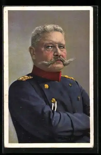 AK Generalfeldmarschall Paul von Hindenburg, Portrait in Uniform