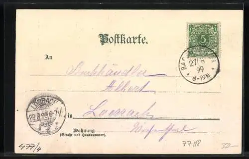 Künstler-AK Carl Münch: Badenweiler, Schloss Hausbaden