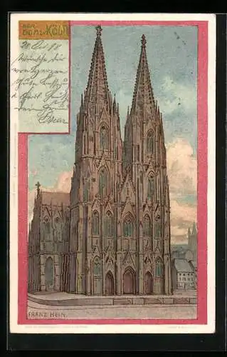 Künstler-AK Franz Hein: Köln, Der Dom zu Köln