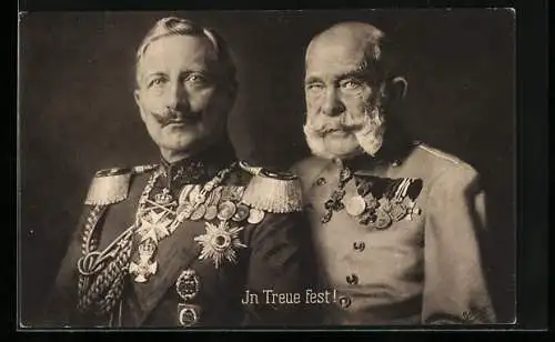 AK Kaiser Franz Josef I. von Österreich im Zweibund