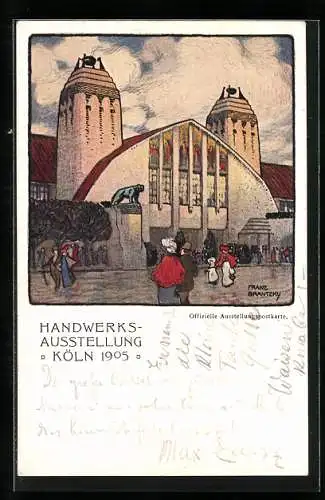 Künstler-AK Köln, Handwerks-Ausstellung 1905, Eingang