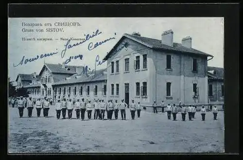 AK Sistov, Kaserne mit Soldaten