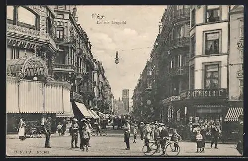 AK Liége, La rue Léopold