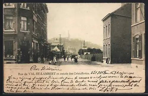 AK Seraing, Rue Val St-Lambert et entrée des Cristalleries