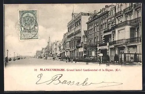 AK Blankenberghe, Grand Hotel Continental et la Digue