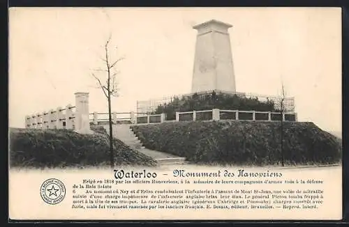 AK Waterloo, Monument des Hanovriens