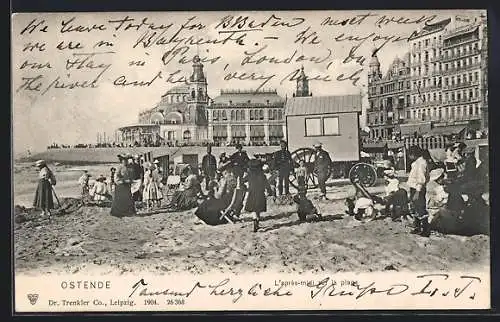 AK Ostende, L`après-midi sur la plage