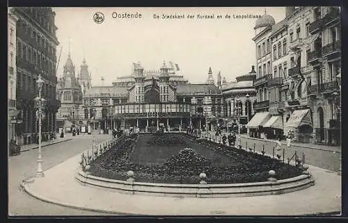 AK Ostende, Le Kursaal vers la ville et Avenue Léopold