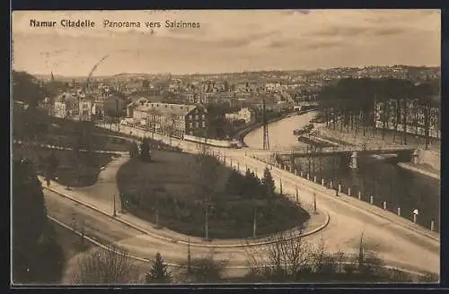 AK Namur, Citadelle, Panorama vers Salzinnes