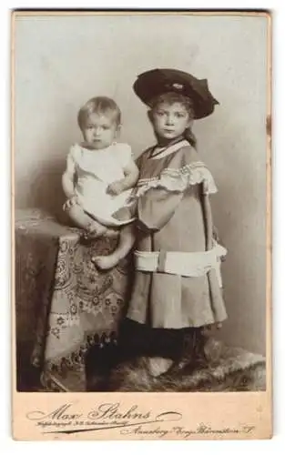 Fotografie Max Stahns, Annaberg, Buchholzerstr. 13, Zwei Kinder in eleganter Garderobe