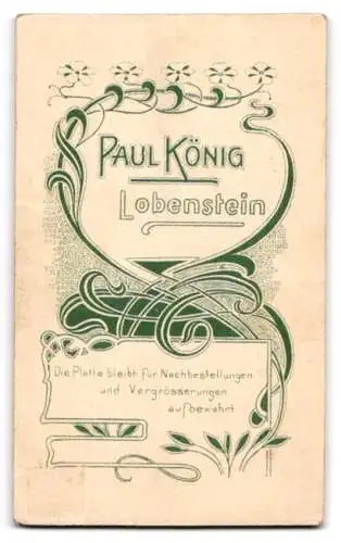 Fotografie Paul König, Lobenstein, Studioaufnahme eines eleganten Herrn