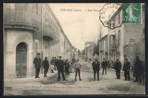 AK Vergèze /Gard, Rue Neuve