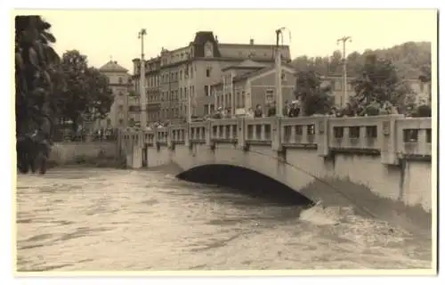 11 Fotografien Kurt Jahn, Gera, Ansicht Gera, Hochwasser - Flutkatastrophe 1954