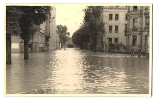 11 Fotografien Kurt Jahn, Gera, Ansicht Gera, Hochwasser - Flutkatastrophe 1954