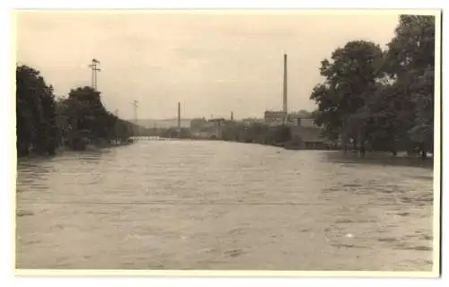 11 Fotografien Kurt Jahn, Gera, Ansicht Gera, Hochwasser - Flutkatastrophe 1954