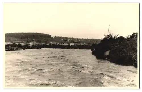 11 Fotografien Kurt Jahn, Gera, Ansicht Gera, Hochwasser - Flutkatastrophe 1954