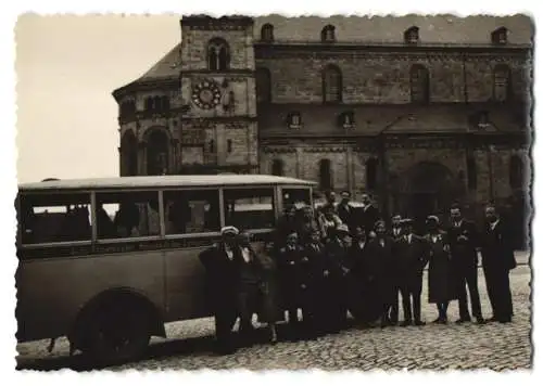 2 Fotografien Bus Mercedes Benz, Omnibus - Autobus Auto - Thoenissen Neustadt bei Coburg