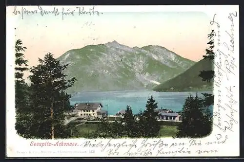 AK Maurach am Achensee, Seespitz mit See