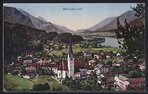 AK Brixlegg, Ortsansicht mit Kirche