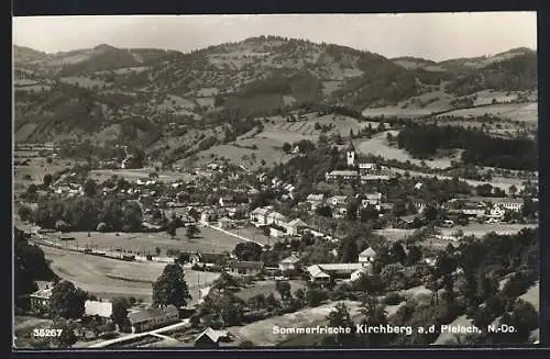 AK Kirchberg a. d. Pielach, Gesamtansicht aus der Vogelschau