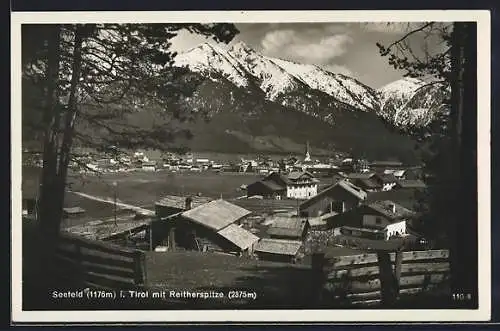 AK Seefeld /Tirol, Ortsansicht mit Reitherspitze