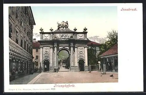 AK Innsbruck, Blick zur Triumphpforte