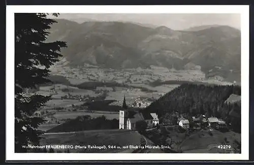 AK Frauenberg /Stmk., Maria Rehkogel, Ortsansicht mit Mürztalblick