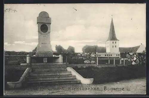 AK Bogense, Pagns Monument Kirkebakken