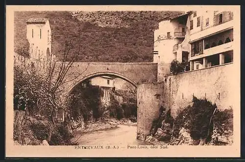 AK Entrevaux /B.-A., Pont-Levis, Côté Sud