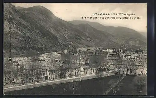 AK Digne, Vue générale du Quartier du Lycée