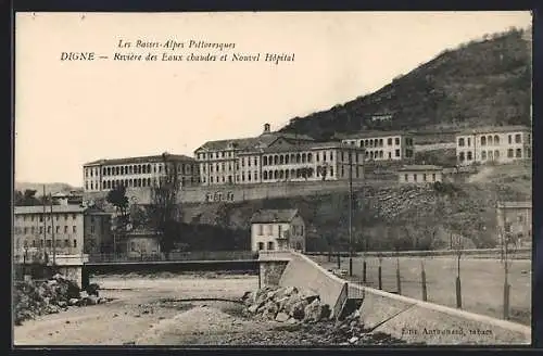 AK Digne, Riviére des Eaux chaudes et Nouvel Hôpital