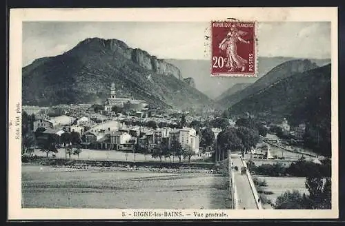 AK Digne-les-Bains, Vue générale